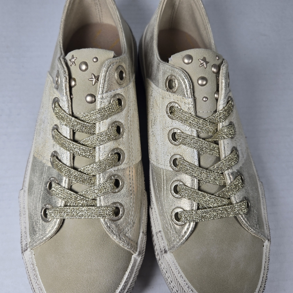 Blowfish Malibu Walk On Soft Gold Tennis Shoe Sneakers Size 7M - Picture 9 of 11